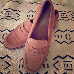 Madewell Elinor loafers in adorable pink suede